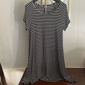 Old Navy Black and White Striped Mini Dress